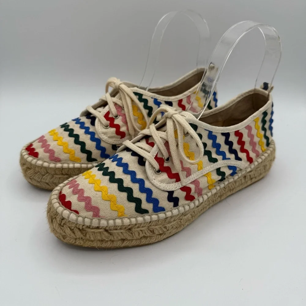 Loeffler Randall Alfie Espadrille Sneakers 38 Rainbow